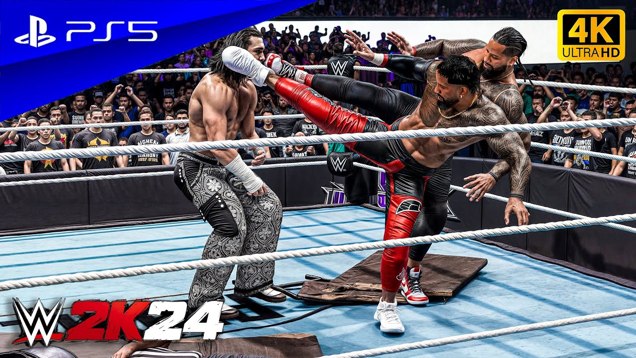 WWE 2K24 - The Usos vs. The Hardy Boyz Team Xtreme | Tables, Ladders & Chairs Match | PS5™ [4K60]