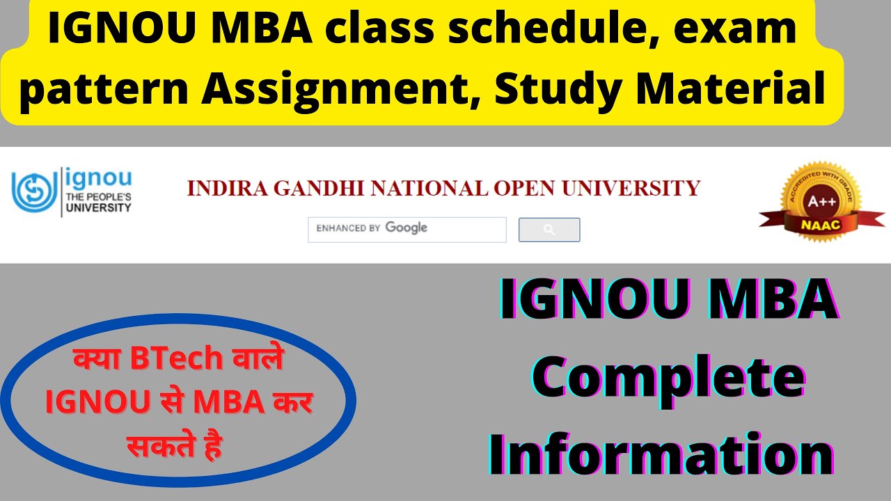 Can BTech Students Pursue an MBA from IGNOU?