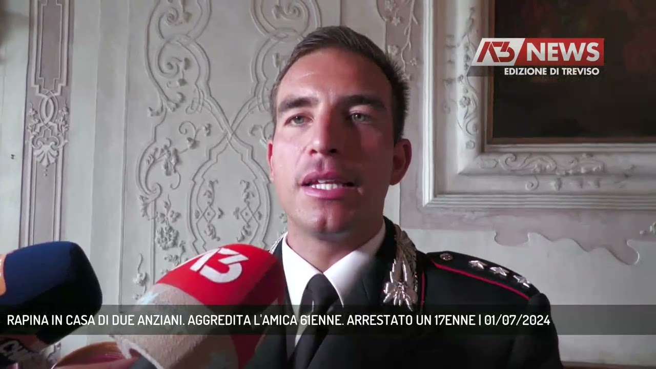 RAPINA IN CASA DI DUE ANZIANI. AGGREDITA L'AMICA 61ENNE. ARRESTATO UN 17ENNE | 01/07/2024