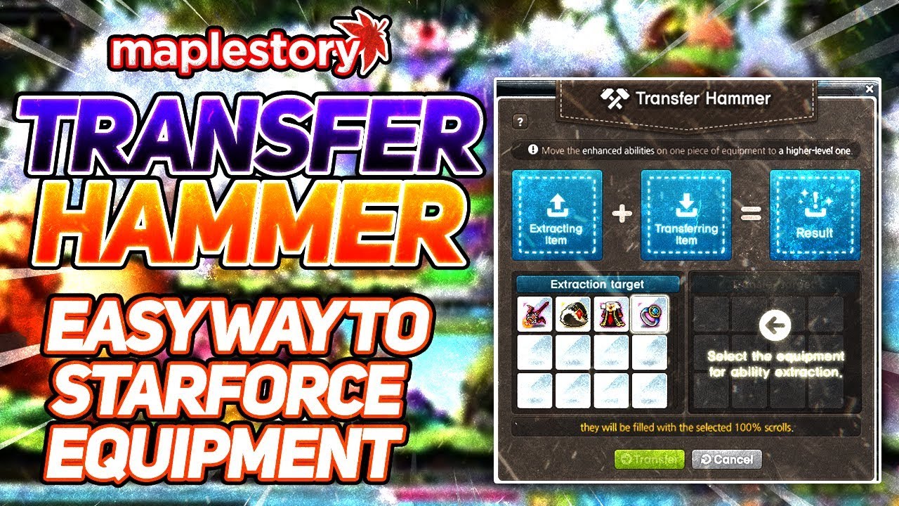 MapleStory: EASY Way to Get 20+ Star Equipment! (Transfer Hammer)