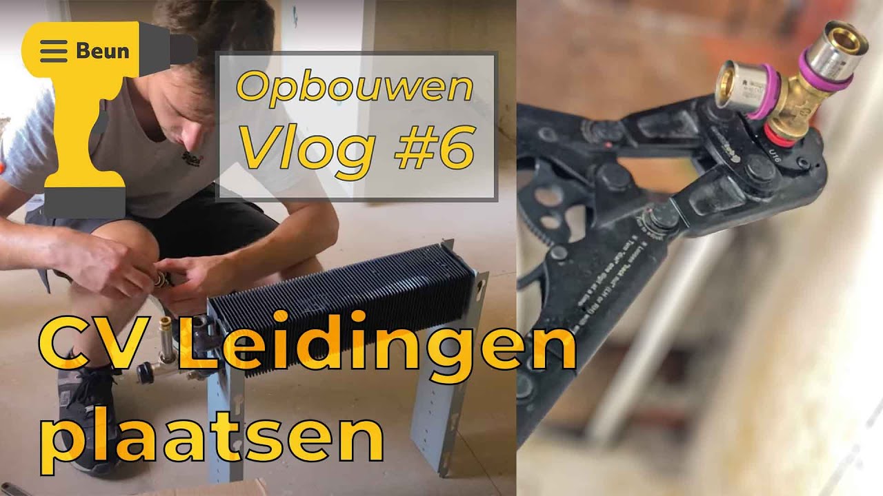 Radiator leidingen Leggen, Kalibreren en een Pers-Tang gebruiken | Bouw Vlog 6