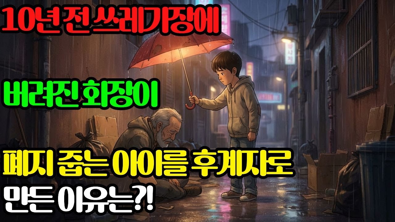 10년 전 쓰레기장에 버려진 회장이 '폐지 줍는 아이'를 후계자로 만든 이유 #ai창작