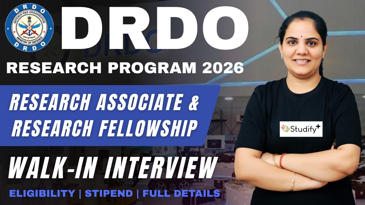 DRDO Research Fellowship 2026 | Walk-In Interview | Eligibility, Stipend & Full Details