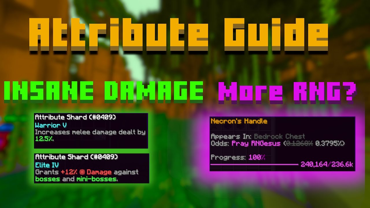 Attribute Guide (Combat Edition)! +90% More Damage! More RNG! (Hypixel Skyblock)