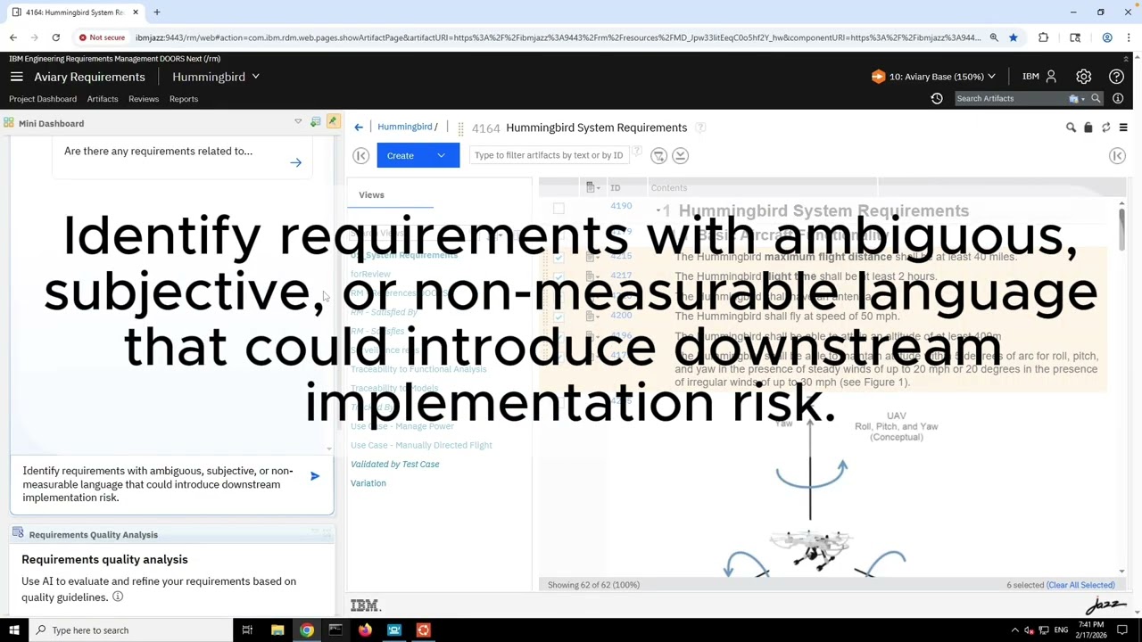 How to find ambiguous requirements with AI - IBM DOORS Next + AI Hub V1