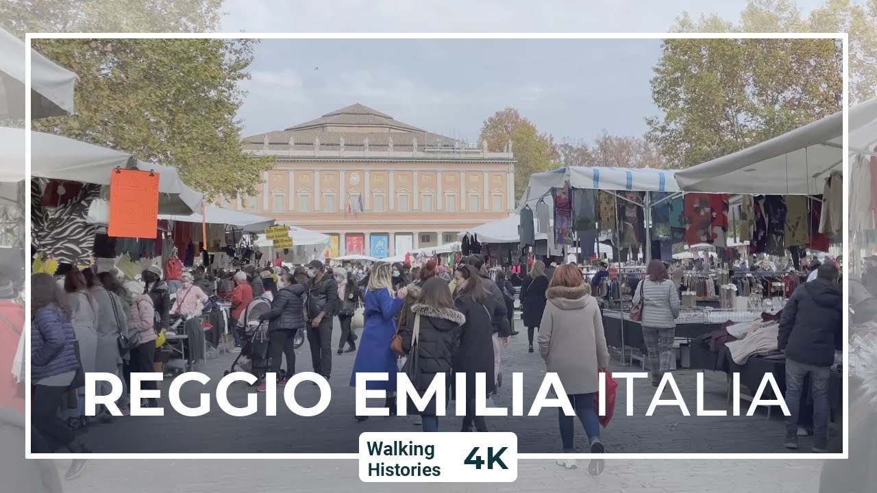 Piazza dei Martiri del 7 Luglio 1960 | Reggio Emilia Italy 4K Walking Tour