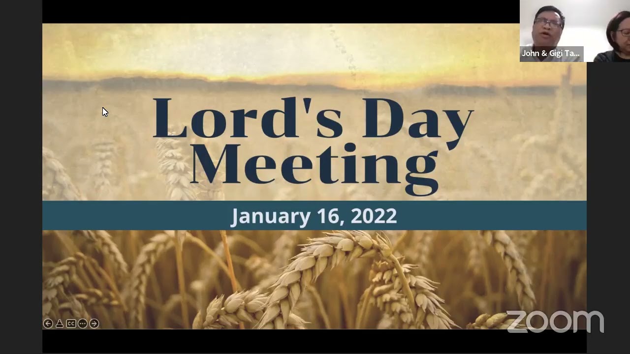 Online Lord's Table Meeting (Jan 16, 2022)