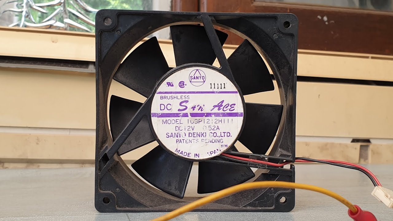 Late 2001's Sanyo Denki Fan DC San Ace 12V 0.52A 2800/2900rpm 12038 DBB Made In Japan