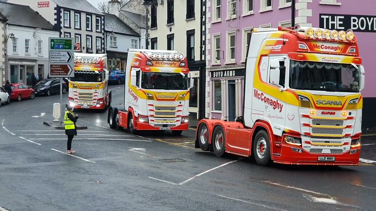 Sean McAlonan Memorial Truck and Tractor Run in Ballycastle, Northern Ireland 🚛 🚜 19-11-2023.