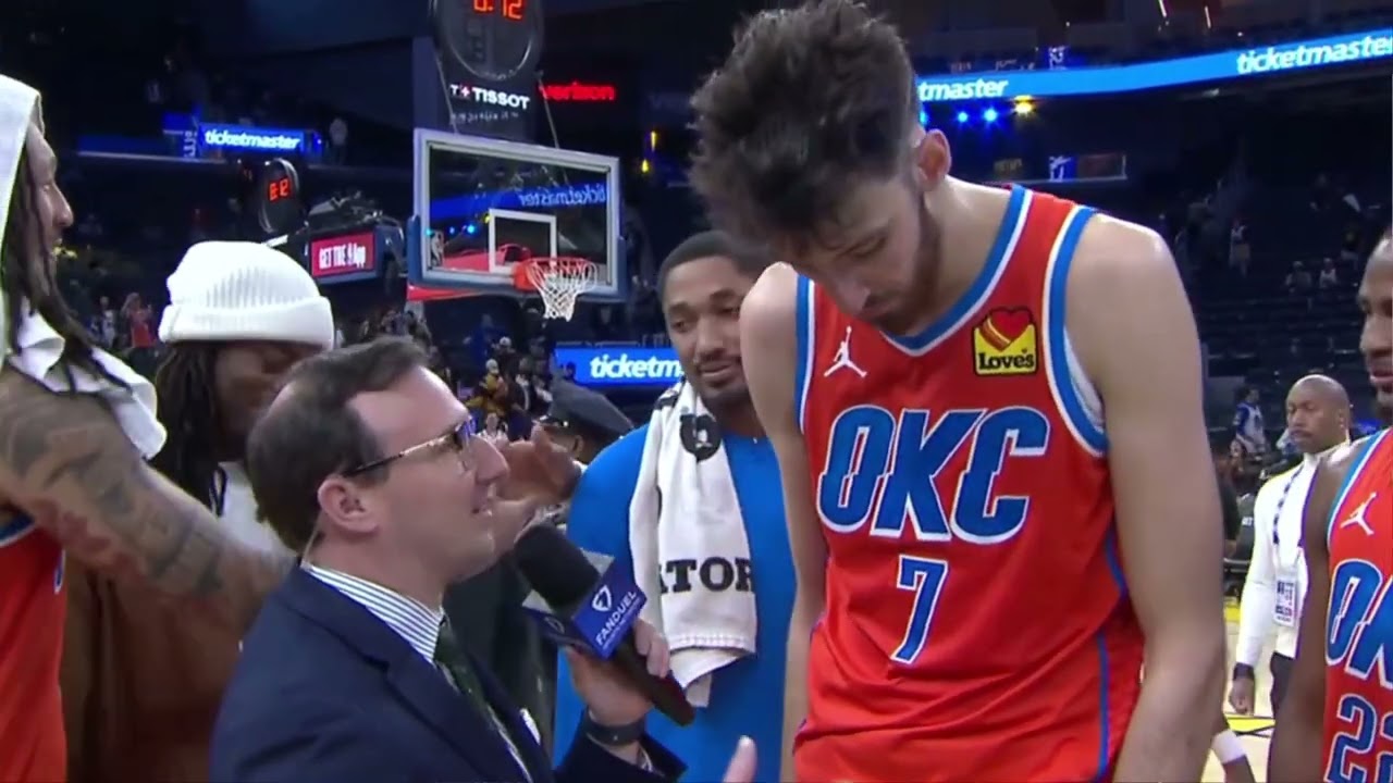 Chet Holmgren PostGame Interview | Oklahoma City Thunder vs Golden State Warriors