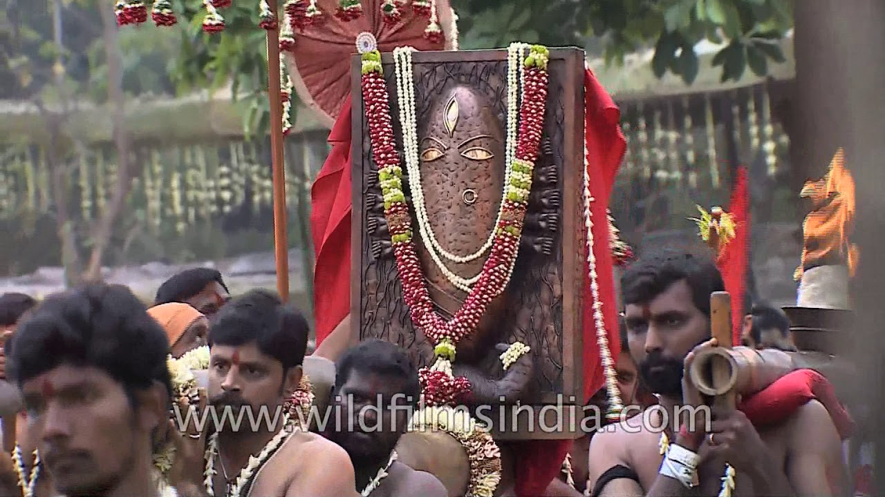 Grand procession of Linga Bhairavi at Dhayanalingam Temple, Coimbatore