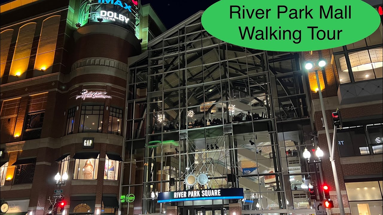 Spokane River Park Square Mall Walking Tour 4K