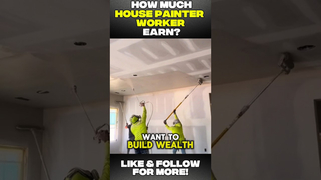 How Much Do House Painter Workers Make in the USA? (Weird Hustle Breakdown) #shorts  #viralvideo