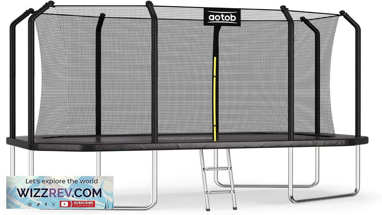 AOTOB 12 FT 14 FT Rectangle Trampoline Perfect Outdoor Trampoline Review