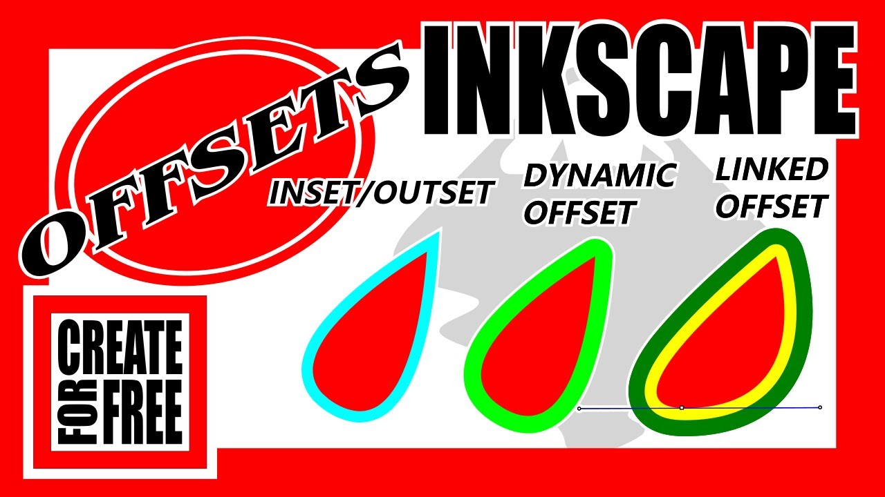 Смещение Inkscape | Вставка - Отступ - Динамическое смещение - Связанное смещение