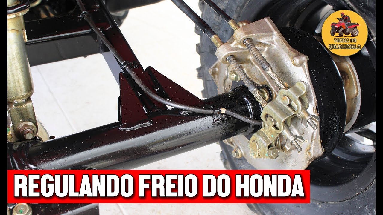Como regular o Freio traseiro Honda Fourtrax