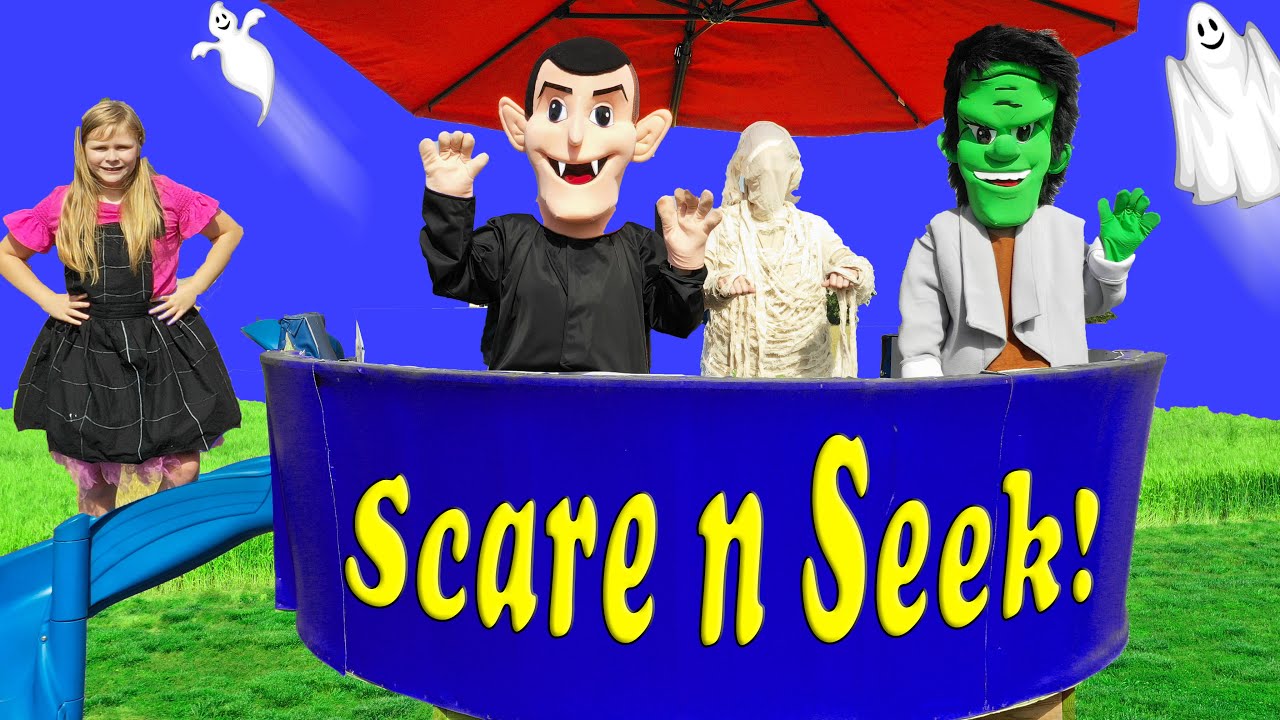Assistant Plays Scare and Seek with Silly Monsters at Paw Patrol Lookout