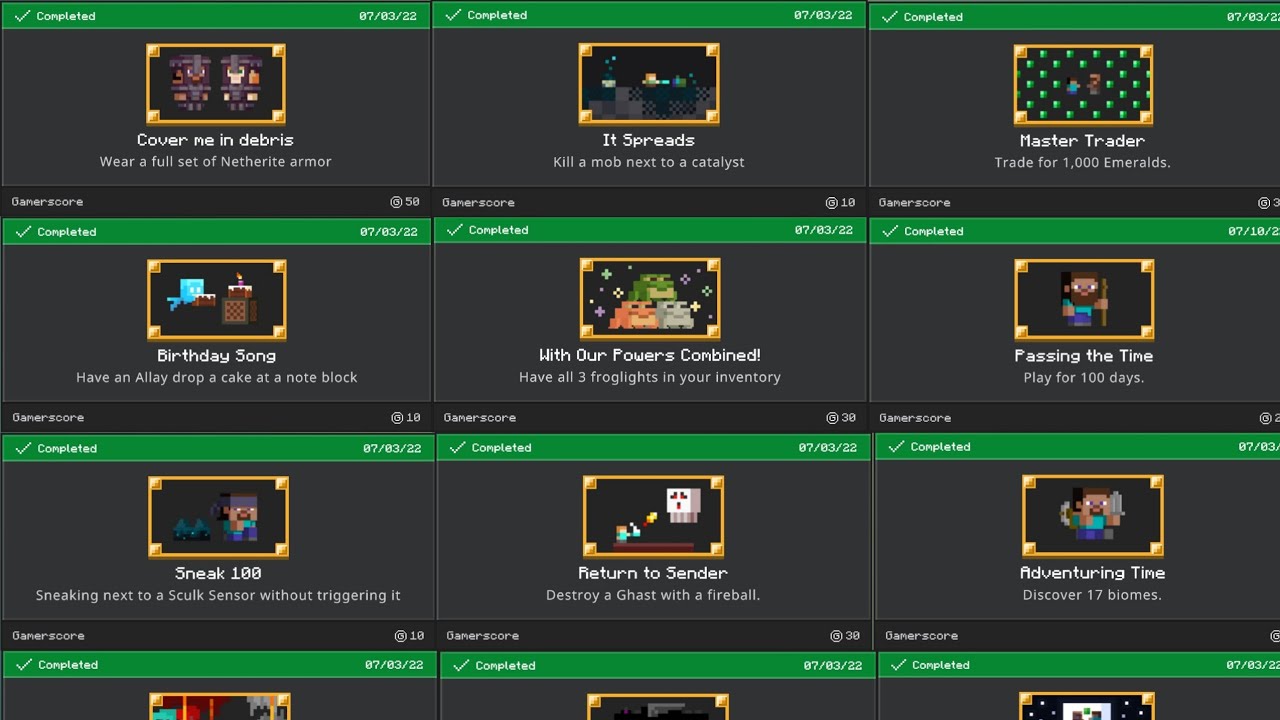 Getting every 1.19 Achievements In 40 Minutes! [Minecraft Bedrock Edition]