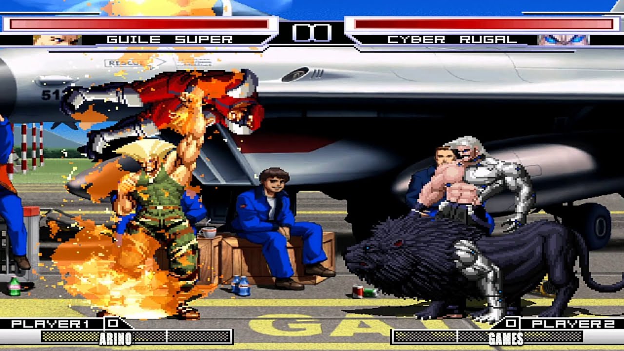 SUPER GUILE VS CYBER RUGAL! EPIC ARINO GAMES FIGHT!