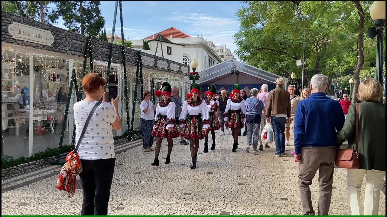 Funchal, Portugal part1 - Madeira Island, Avenida Arriaga streets, and Santa Catarina Park