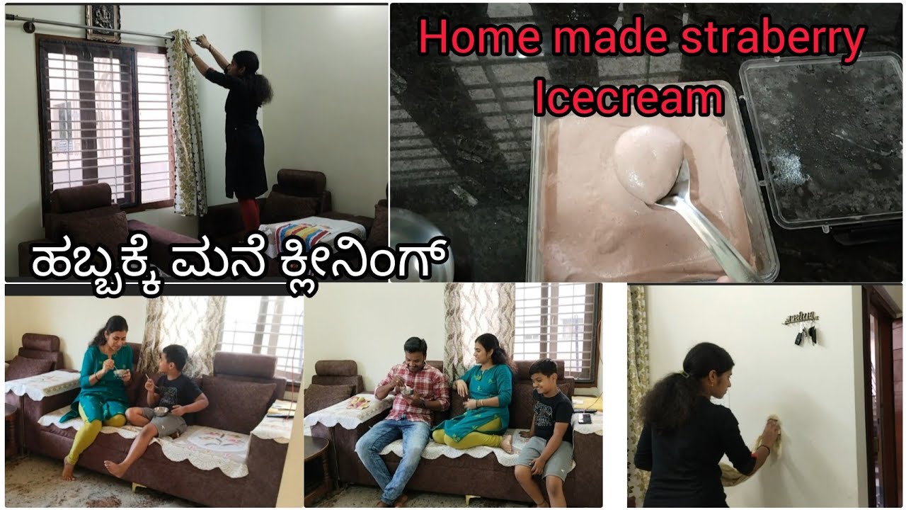 Vlog || Easy and healthy 🏡 made icecream 🍨 recipe|| festival cleaning || shreetopics