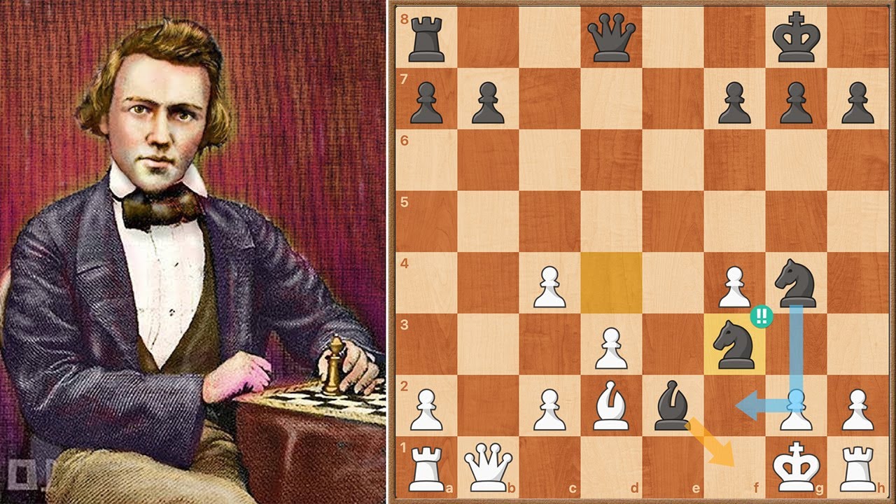 ♠️ Paul Morphy vs Schulten: Cómo CASTIGAR al Rey en el centro con SACRIFICIOS épicos (1857)