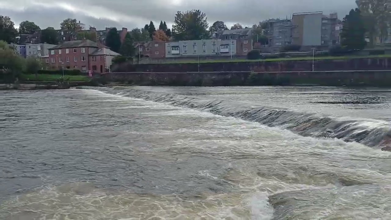 River Nith, Dumfries in full October flow