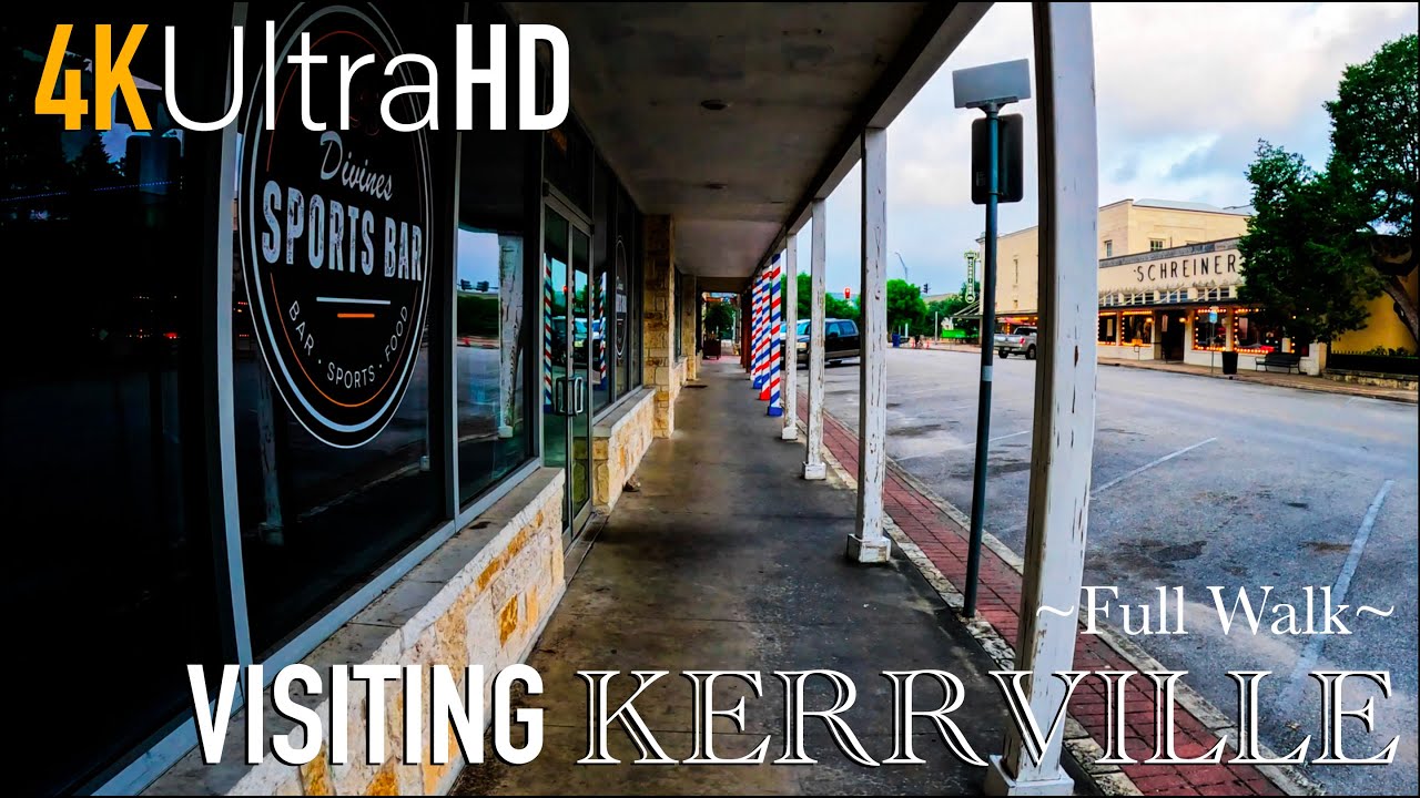 Kerrville - 4K Ultra HD - Texas - Ultimate Relaxation - Peaceful Walk -  Travel - Downtown