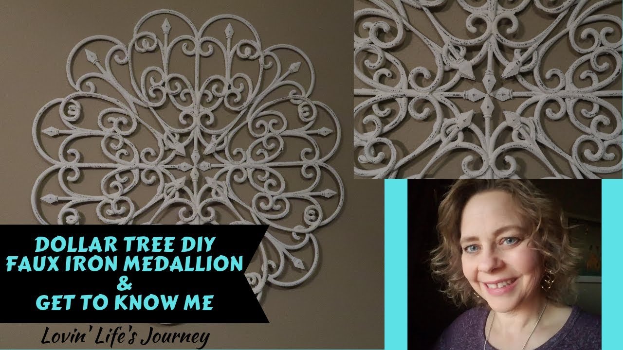Dollar Tree DIY Faux Iron Wall Medallion & Get to Know Me