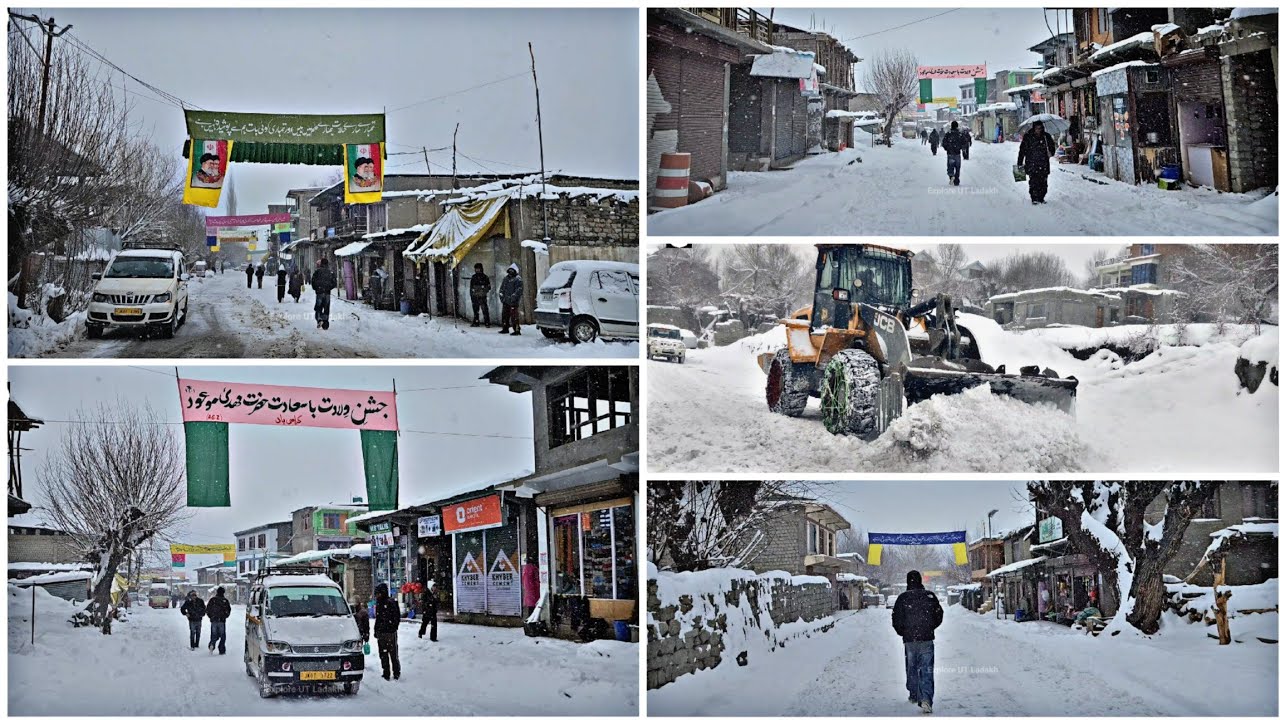 Continuous Snowfall🌨️At Sankoo, Kargil | Snow accumulated nearly 6-7 Inch | 27 January 2026.
