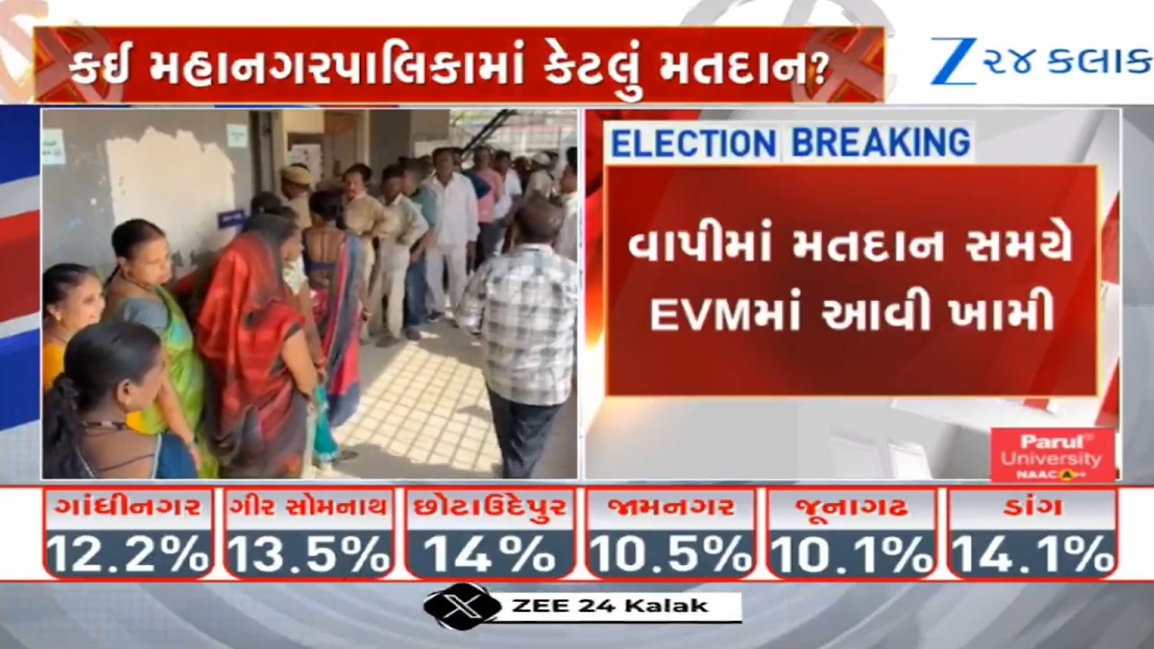 Local Body Elections: EVM faces technical error in ward number 11 of Vapi | Gujarat Elections