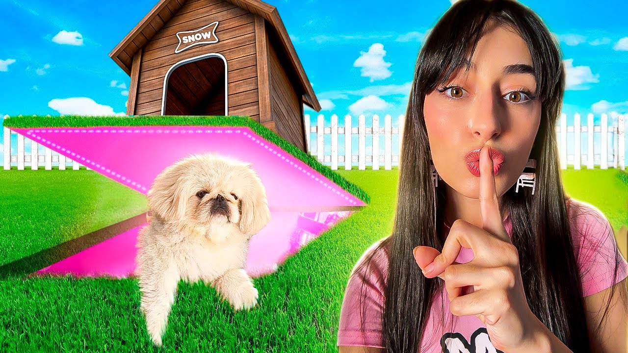 FIZ UM QUARTO SECRETO PRO MEU CACHORRINHO!!!!