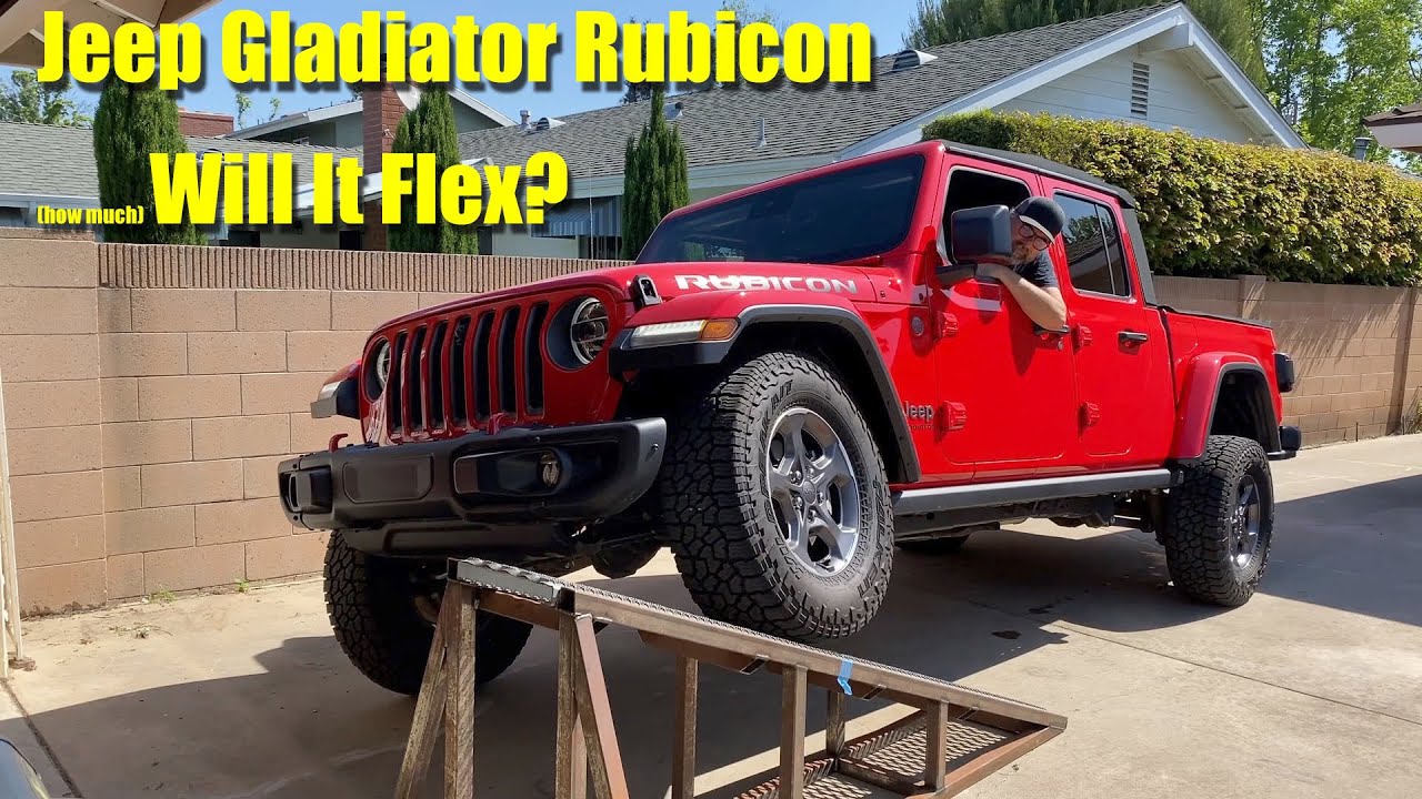 2020 Jeep Gladiator Rubicon Suspension Flex Test: How Far Will It Drive Up The RTI Ramp?