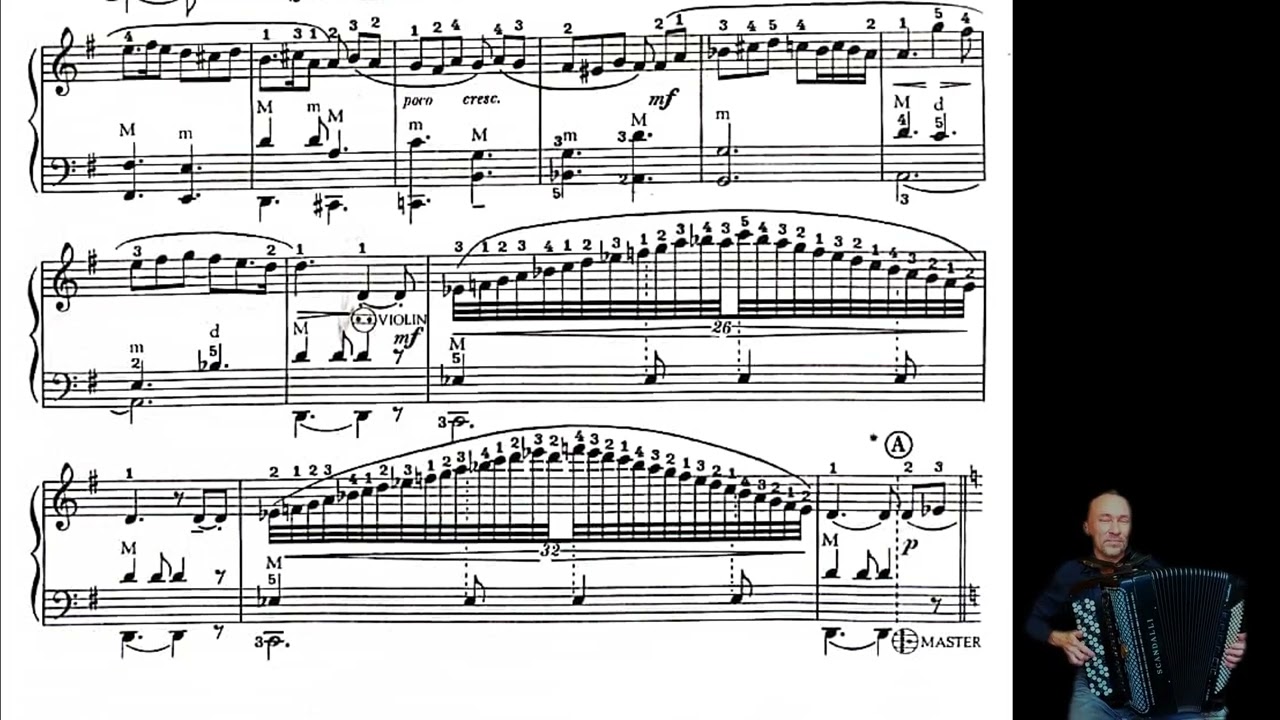 Scheherazade - аccordion score. The Young Prince and the Young Princess