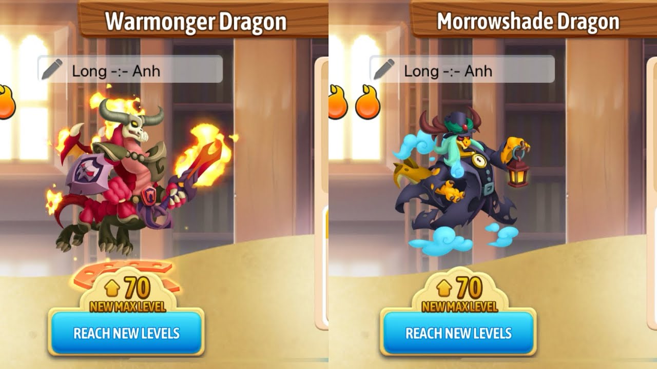 REVIEW RỒNG WARMONGER VS MORROWSHADE | DRAGON CITY 