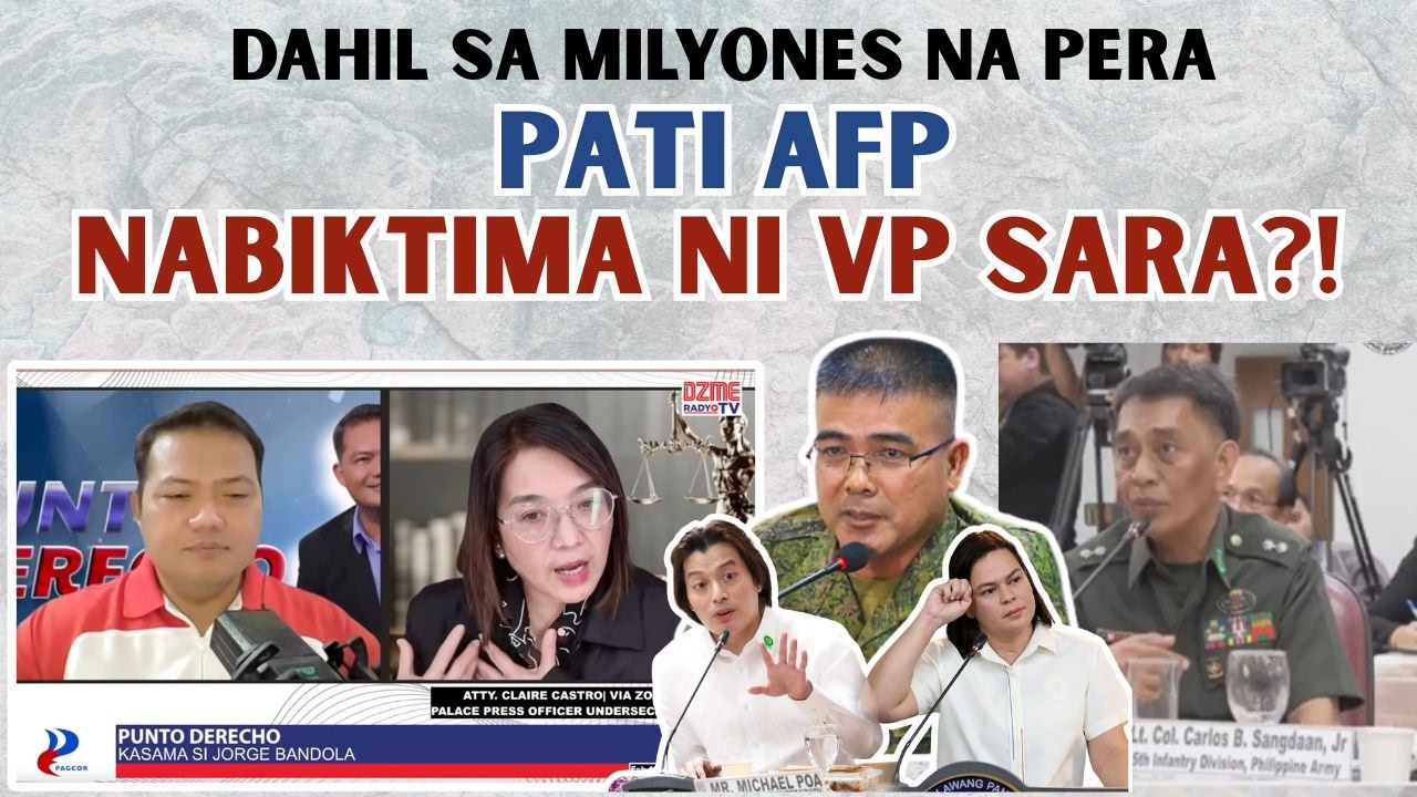 PATI AFP NABIKTIMA NI VP SARA DAHIL SA MILYONES NA PERA