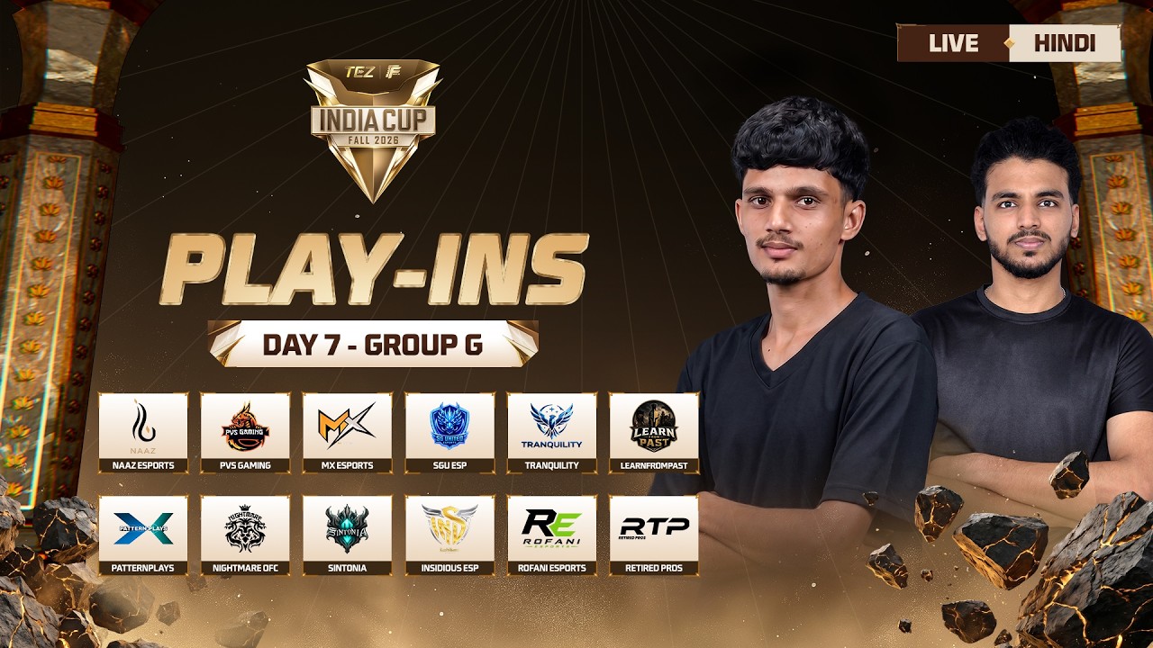 🔴 [HINDI] TEZ FFMIC 2026 Fall | Play-Ins Day 7 | Group G
