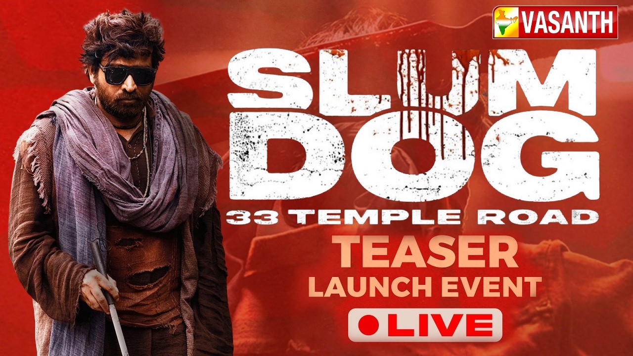 🔴LIVE: SlumDog - 33 Temple Road Teaser Launch Event | Puri Jagannadh | Vijay Sethupathi | Vasanth TV