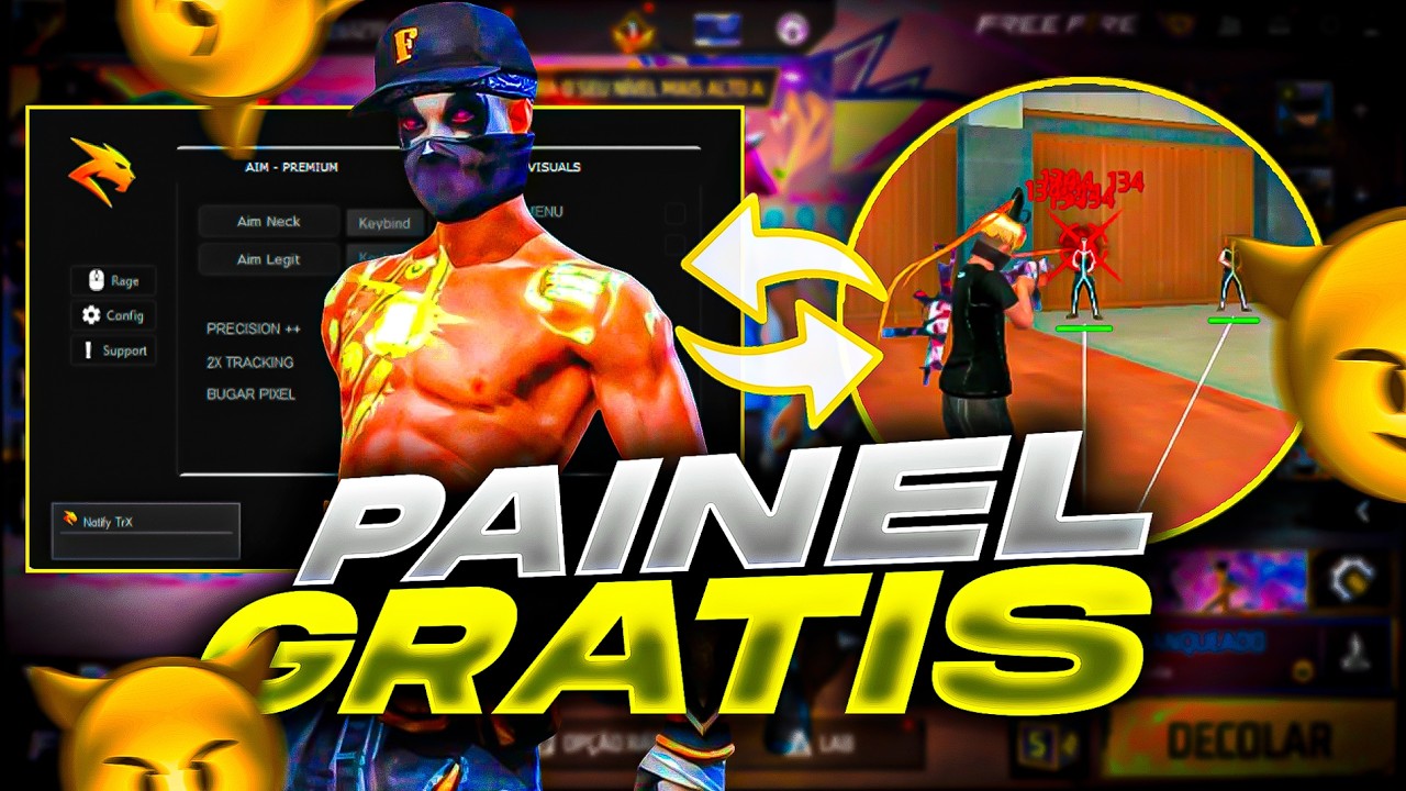 NOVO PAINEL FF EMULADOR COM AIMB0T E (GRATIS ) DA TRX CHEATS GRATIS?