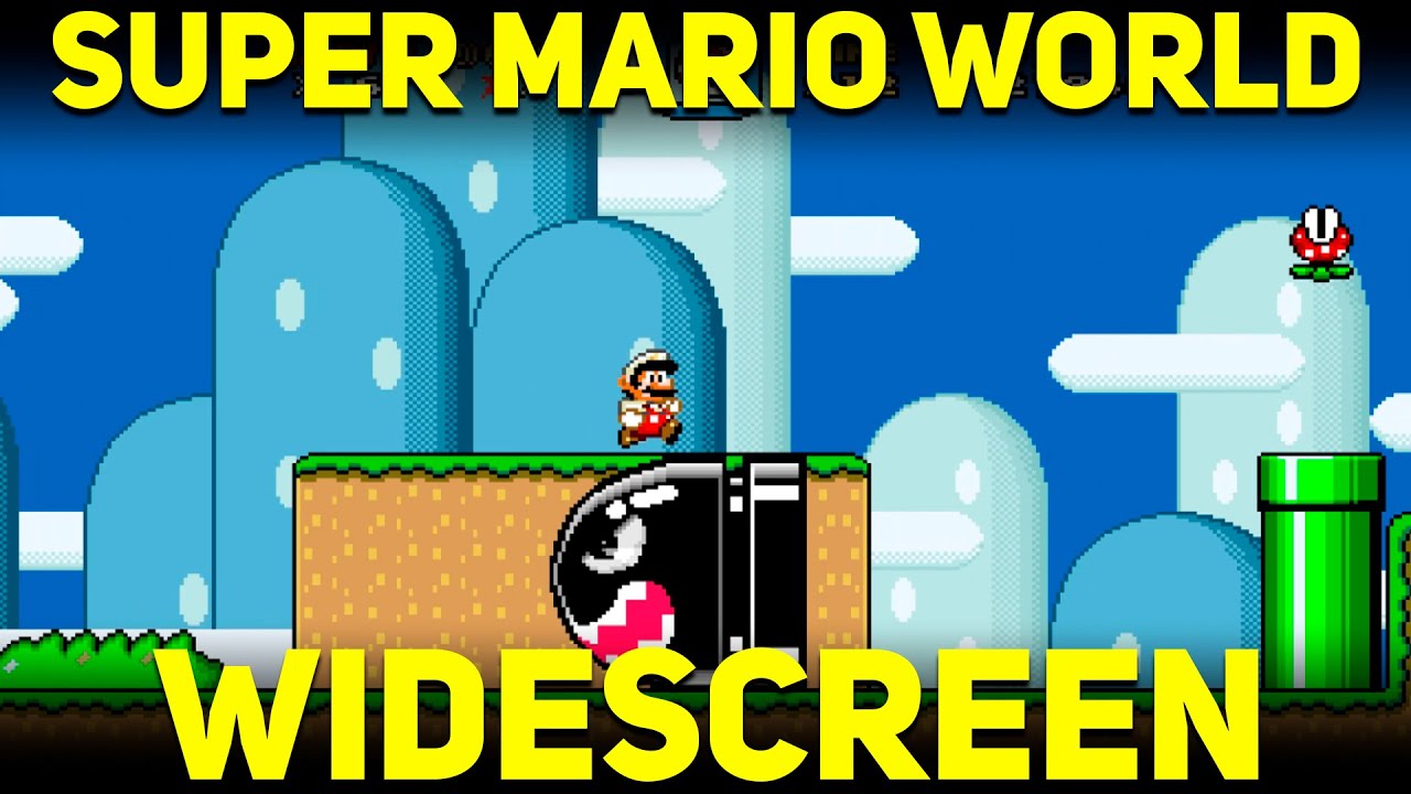 O INCR&Iacute;VEL SUPER MARIO WORLD WIDESCREEN por Vitor Vilela!