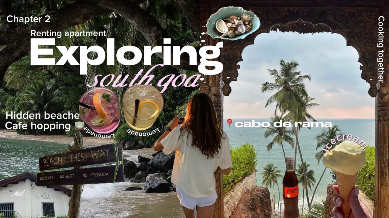 This Hidden Beach 🌊☀️in Goa Left Me Speechless! Ep2 | cafe hopping 🍵|renting apartment🏠living local 