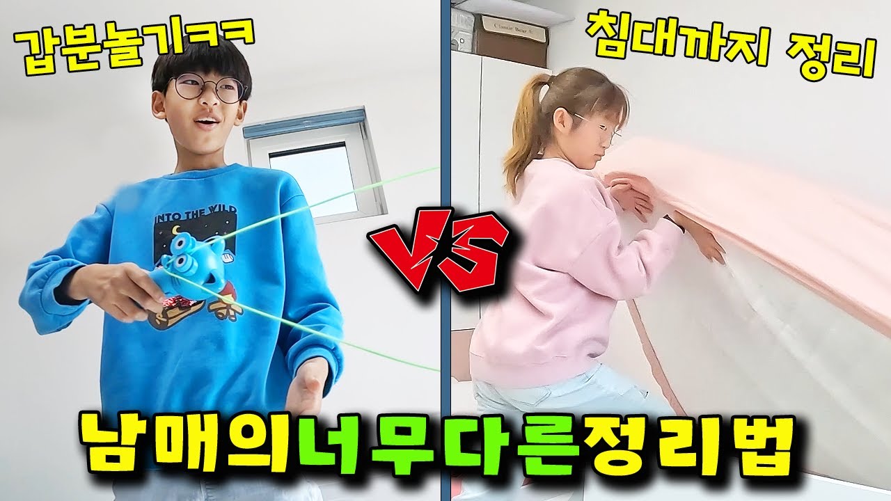 달라도 너무 다른 남매의 정리 일상 극과극 MBTI ㅋㅋ ISFJ vs ENTP - 나다린TV