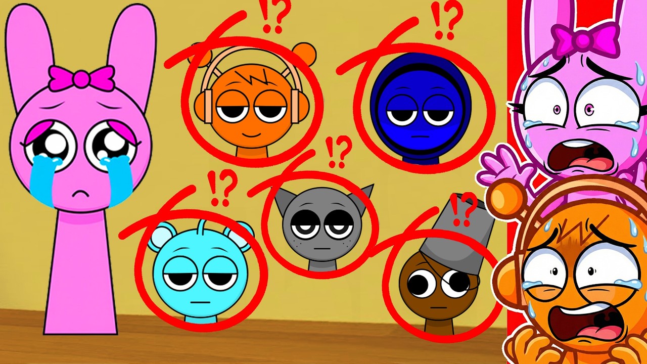 Sprunki Pinki está buscando a todos los bebés Sprunkis amigos 😱