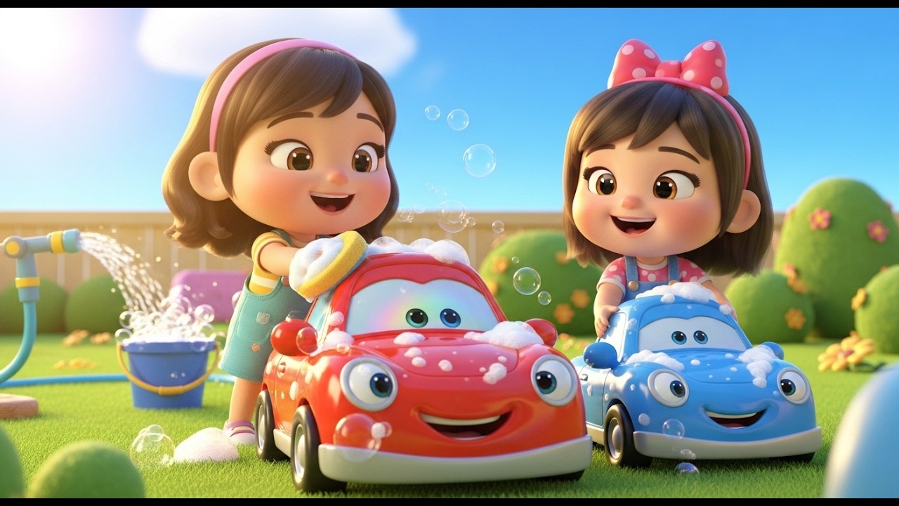 Coco & Mia Wash Toy Cars 🚗🫧 | The Big Surprise Car Wash Challenge for Kids