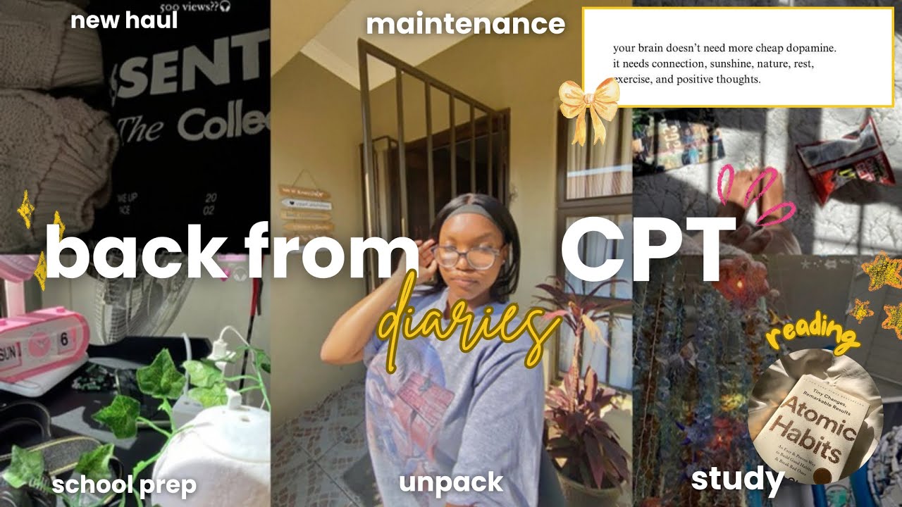 SCHOOL PREP📚: grwm +hair ap + bag haul+ back from cpt + study #motswanayoutuber