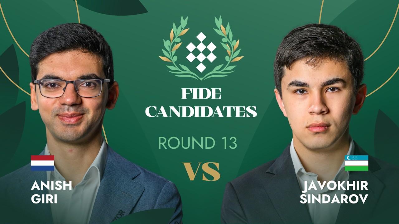 🇳🇱 Anish Giri &mdash; Javokhir Sindarov 🇺🇿 | Round 13 | FIDE Candidates Tournament 2026