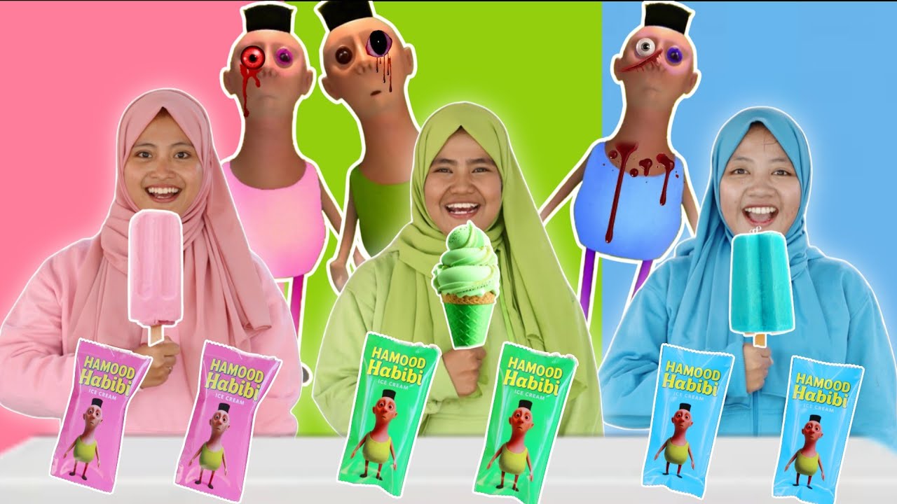 PILIH KARAKTER HAMOOD HABIBI SESUAI ES KRIM 1 WARNA | CHIKAKU FAMILY