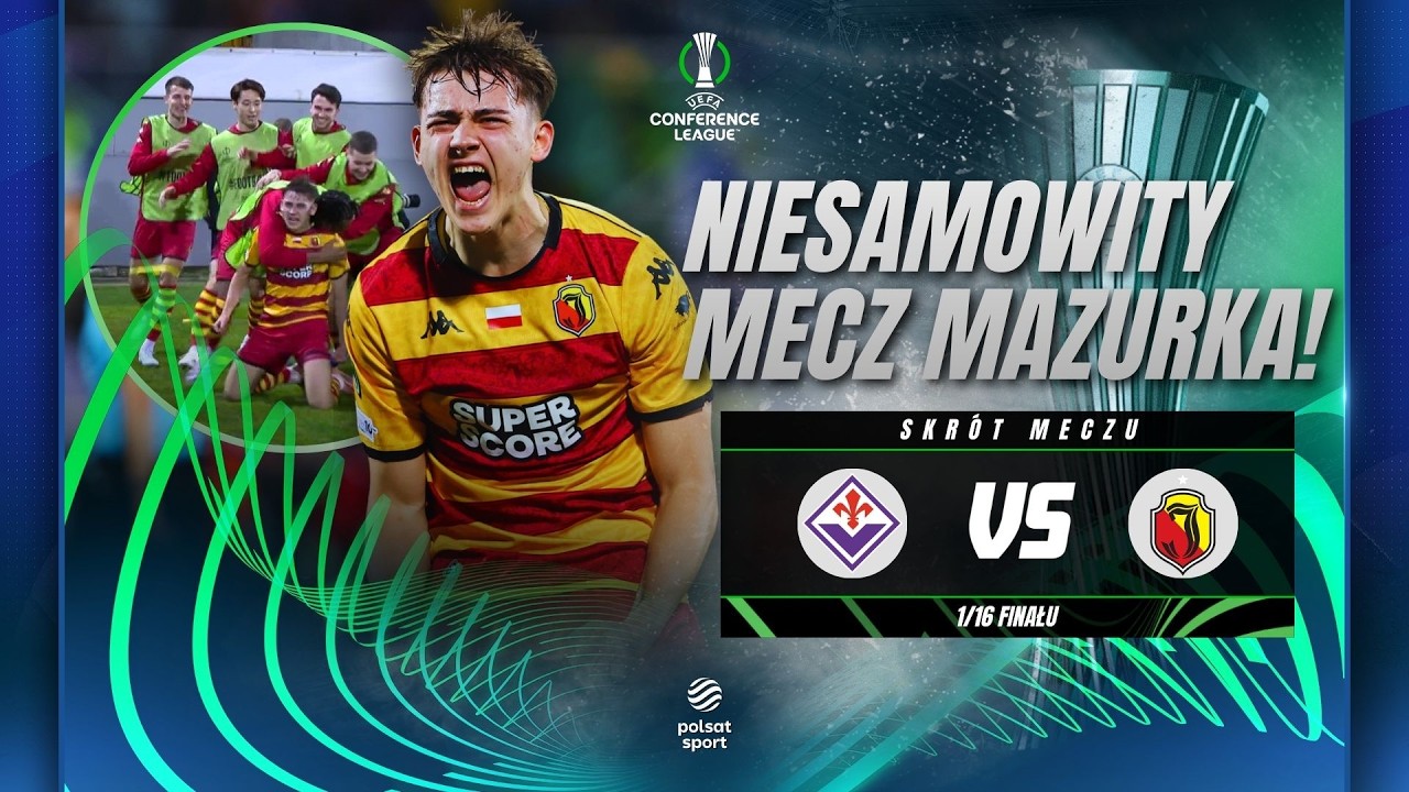 SKRÓT: FIORENTINA - JAGIELLONIA | 1/16 FINAŁU | LIGA KONFERENCJI
