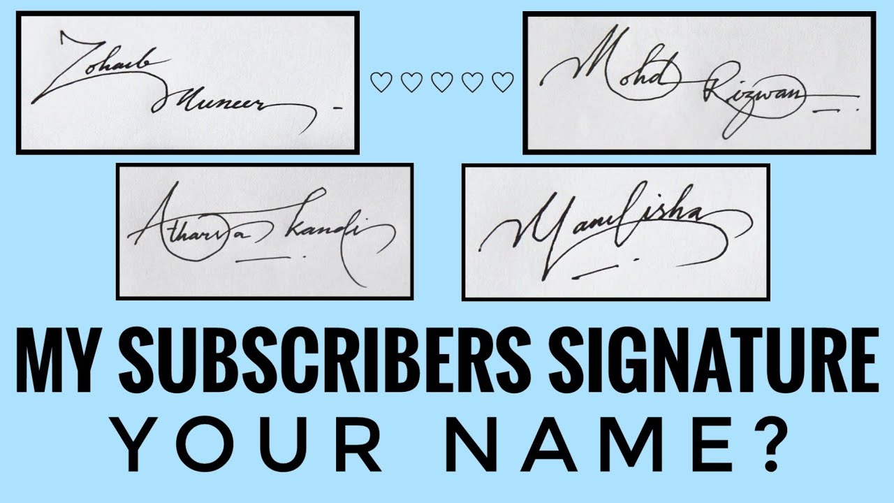 Subscribers name signature | Thanks❤ | Anup calligraphy |