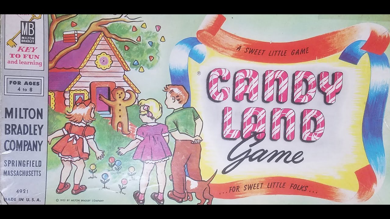 Candy Land Board Game (1962, Milton Bradley) -- What's Inside